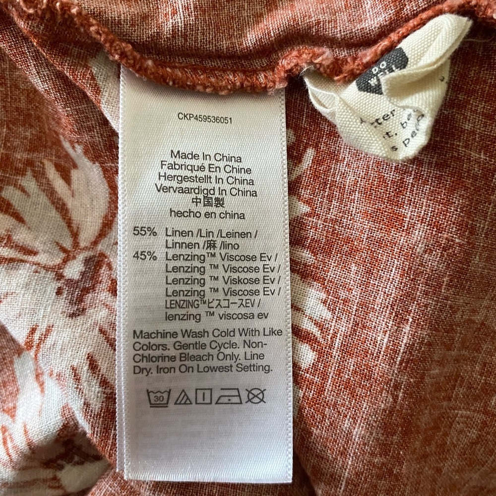MADEWELL Linen Blend Sophia Midi Dress in Rusty Torch Size XXL ••RARE•• - Picture 9 of 9